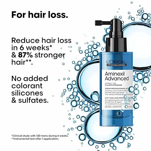 L’Oréal Professionnel Scalp Advanced Aminexil Advanced Anti-Hair Loss Activator Serum 90ml | Leave-In Serum for Hair Loss with 1.5% Aminexil| Spray Format for Men & Women