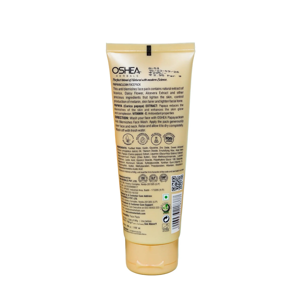 Oshea Herbals Papayaclean Anti Blemish Face pack 100g