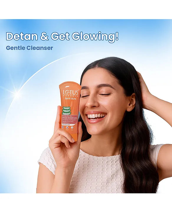 Lotus Herbals  Safe Sun DeTan After-Sun Face Wash Gel 100g