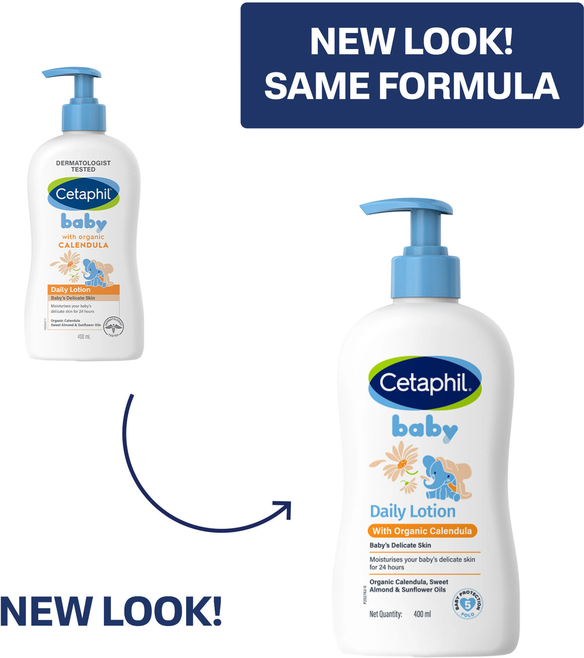 Cetaphil BABY DAILY LOTION WITH ORGANIC CALENDULA FACE AND BODY (400 ml)