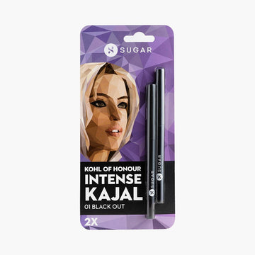 SUGAR Kohl Of Honour Blister Duo Intense Kajal - Black Out - Set of 2