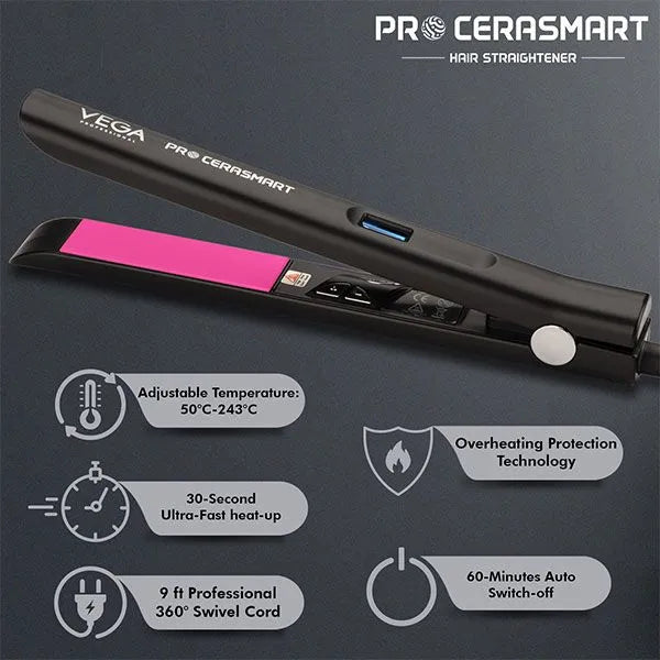 Vega Professional Pro Cera Smart Hair Straightener