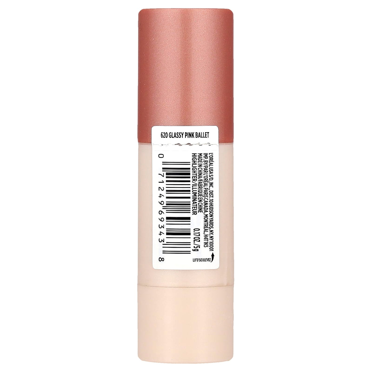 L'Oréal, Lumi, Le Glass Highlighter Stick, 610 Glassy Pearl Eclat, 0.17 oz (5 g)