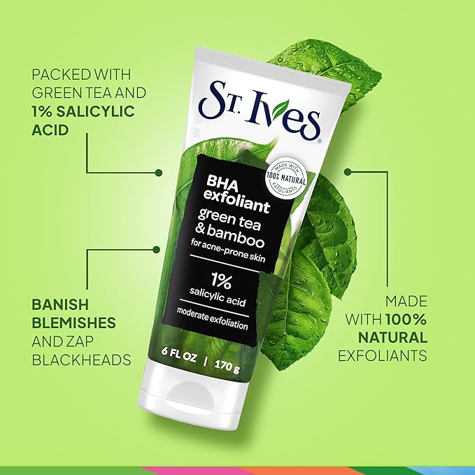 St. Ives Blackhead Clearing Face Scrub, Green Tea 170g