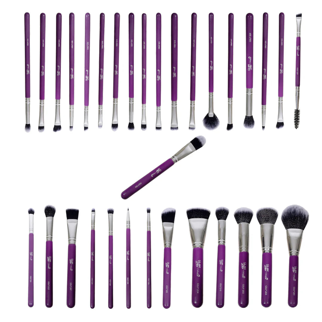 Glam strokes by London Prime 32 Pcs Brush Set Lavender