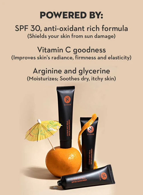 Sugar Cosmetics Citrus Got Real SPF30 Sunscreen 30ml