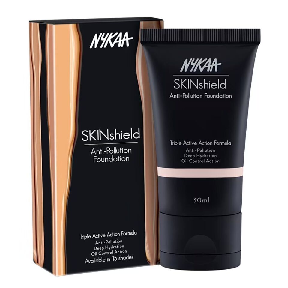 Nykaa SkinShield Anti-Pollution Matte Foundation - Pretty Porcelain 01 ( 30ml )