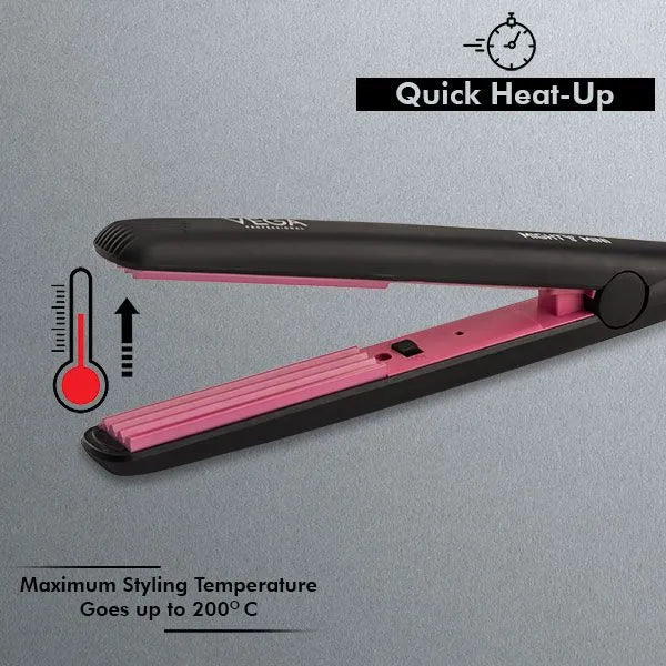 Vega Professional Mighty Mini Hair Crimper Black-Pink