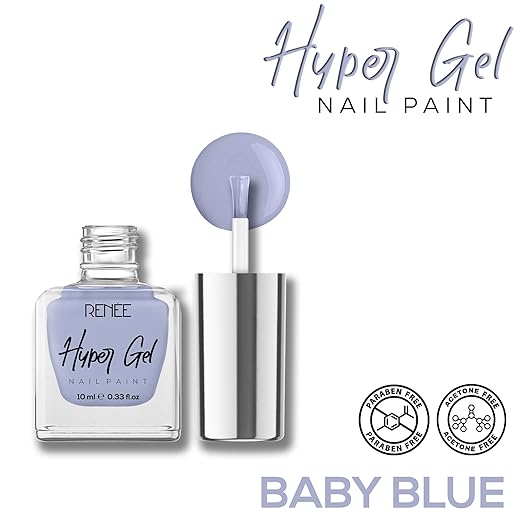 RENEE Hyper Gel Nail Paint - Baby Blue 10ml