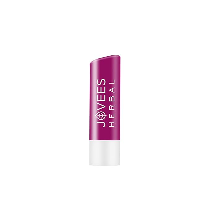 Jovees Herbal Berry Lip Balm with Hyaluronic Acid | 24 Hour Hydration | Rejuvenates Dry and Chapped Lips | Gives Soft & Supple Lips 5g
