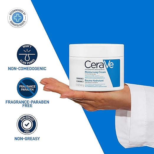 CeraVe Moisturizing Cream For Dry To Very Dry Skin 340g (Made In India)
