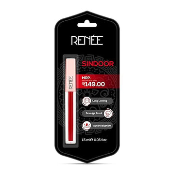 RENEE Sindoor 1.5 Ml, Highly Pigmented Liquid Matte Finish With Rich Color Pay-off - Water Resistance, Smudge-proof, Lightweight & Long Lasting - Compact & Travel Friendly