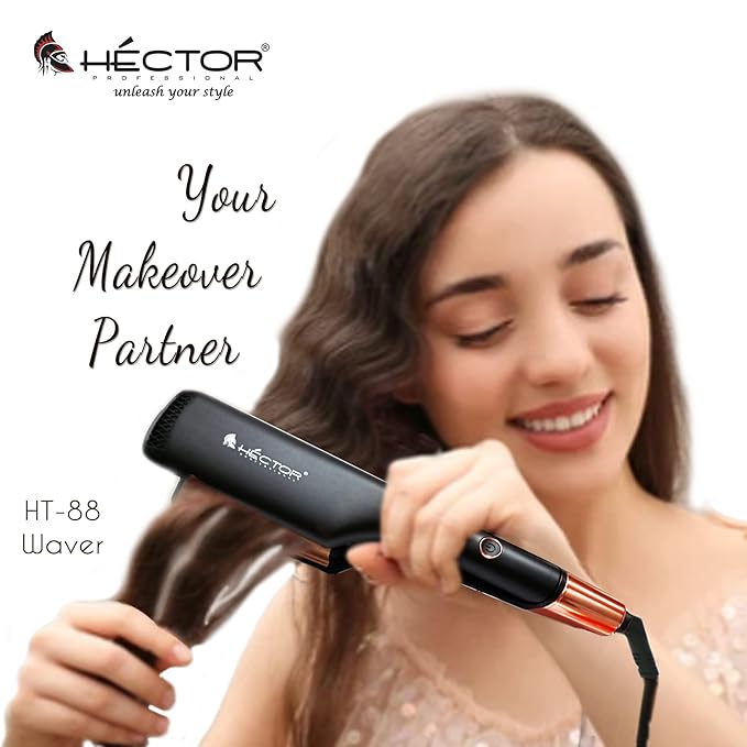 HECTOR Hair Waver, Corded Electric, Smoothening, Black HT-HW 88