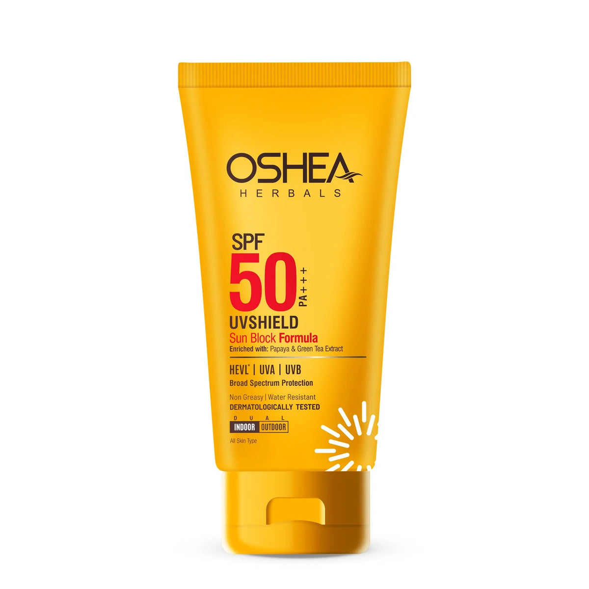 Oshea Herbals Uv Shield Sun Block Formula SPF 50 PA+++ All Type Skin 120g