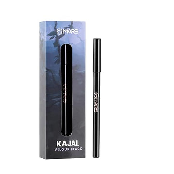 MARS Won'T Smudge Won'T Budge Smooth Glide Matte Kajal | Long Stay & Waterproof (1.4G) (03-Velour Black)