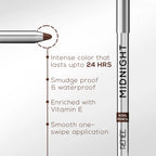 RENEE Midnight Kohl Pencil One-Swipe-Application with rich color Payoff - Smudgeproof and waterproof - Enriched with Vitamin E, Olive Oil and Castor Oil - 1.5 Gm