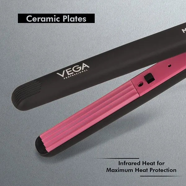 Vega Professional Mighty Mini Hair Crimper Black-Pink