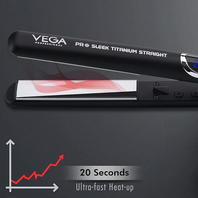 Vega Professional Pro Sleek Titanium Straight Hair Straightener