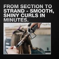 Ikonic Professional Curling Tong Ceramic Shine infused Barrel Heat Ready indicator System CT-25