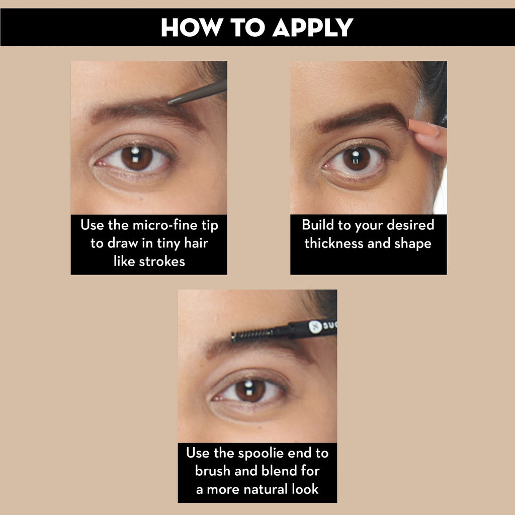 SUGAR Cosmetics Arch Arrival Micro Brow Pencil | 0.09 gm (01 Jerry Brown)