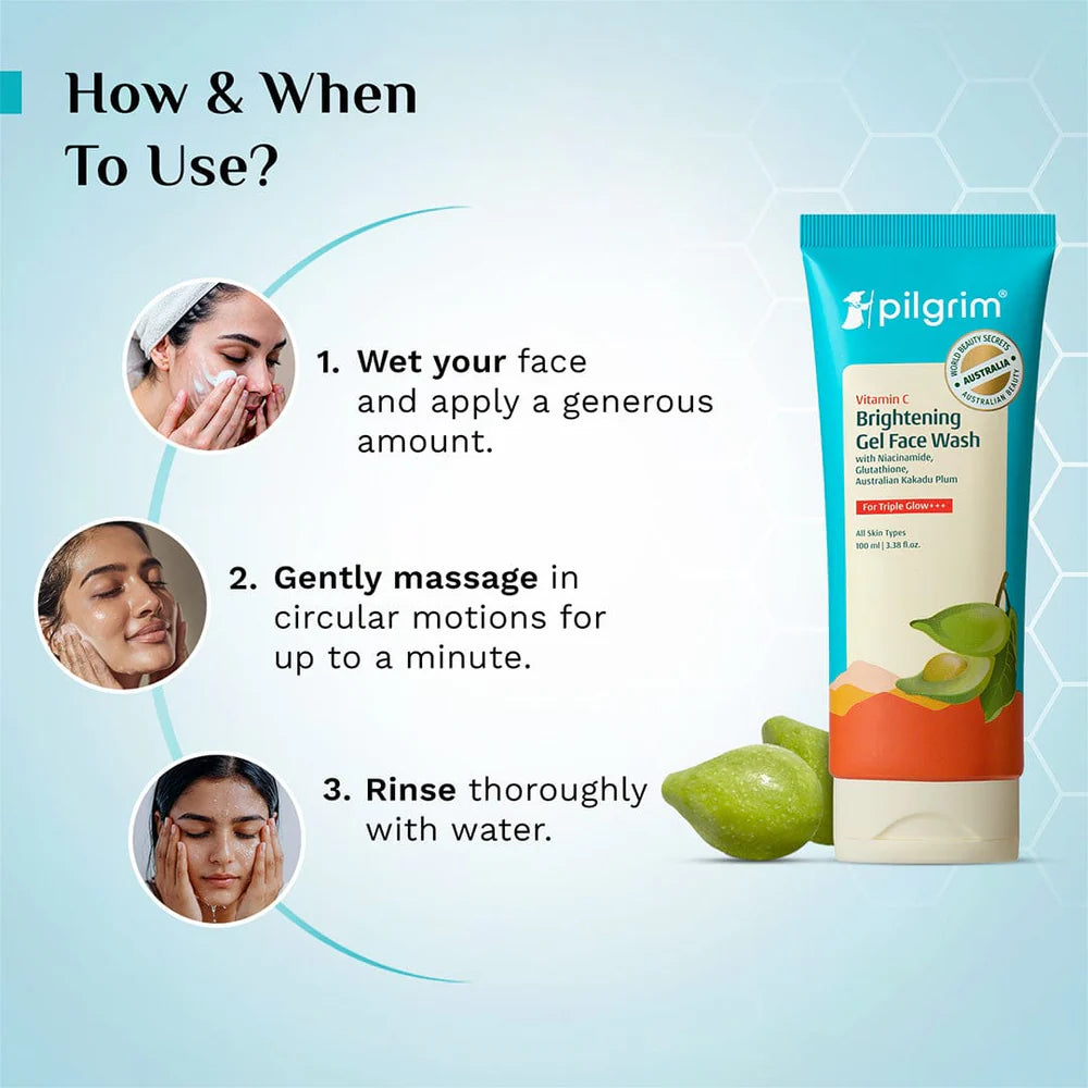 pilgrim Vitamin C Brightening Gel Face Wash 100ml