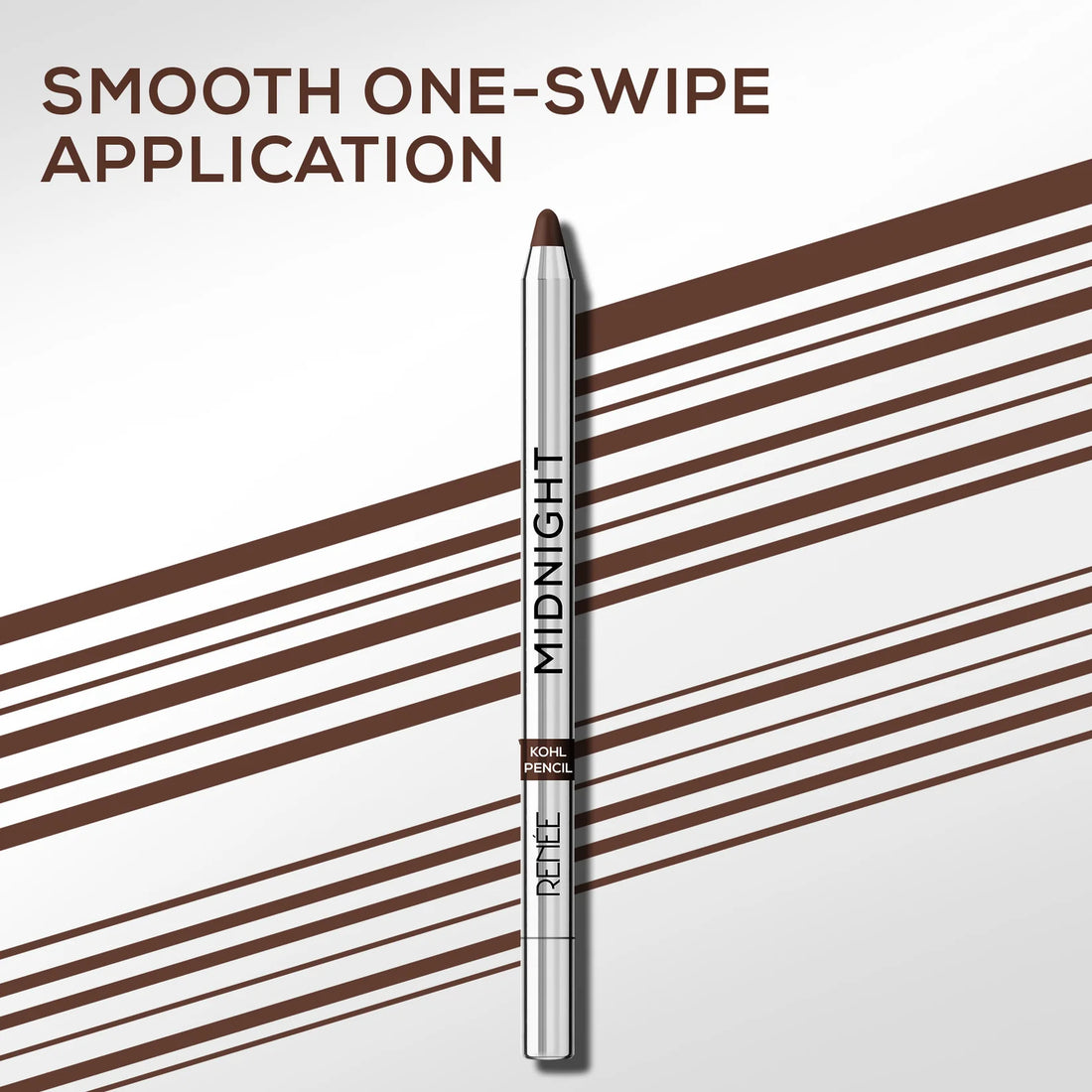 RENEE Midnight Kohl Pencil One-Swipe-Application with rich color Payoff - Smudgeproof and waterproof - Enriched with Vitamin E, Olive Oil and Castor Oil - 1.5 Gm