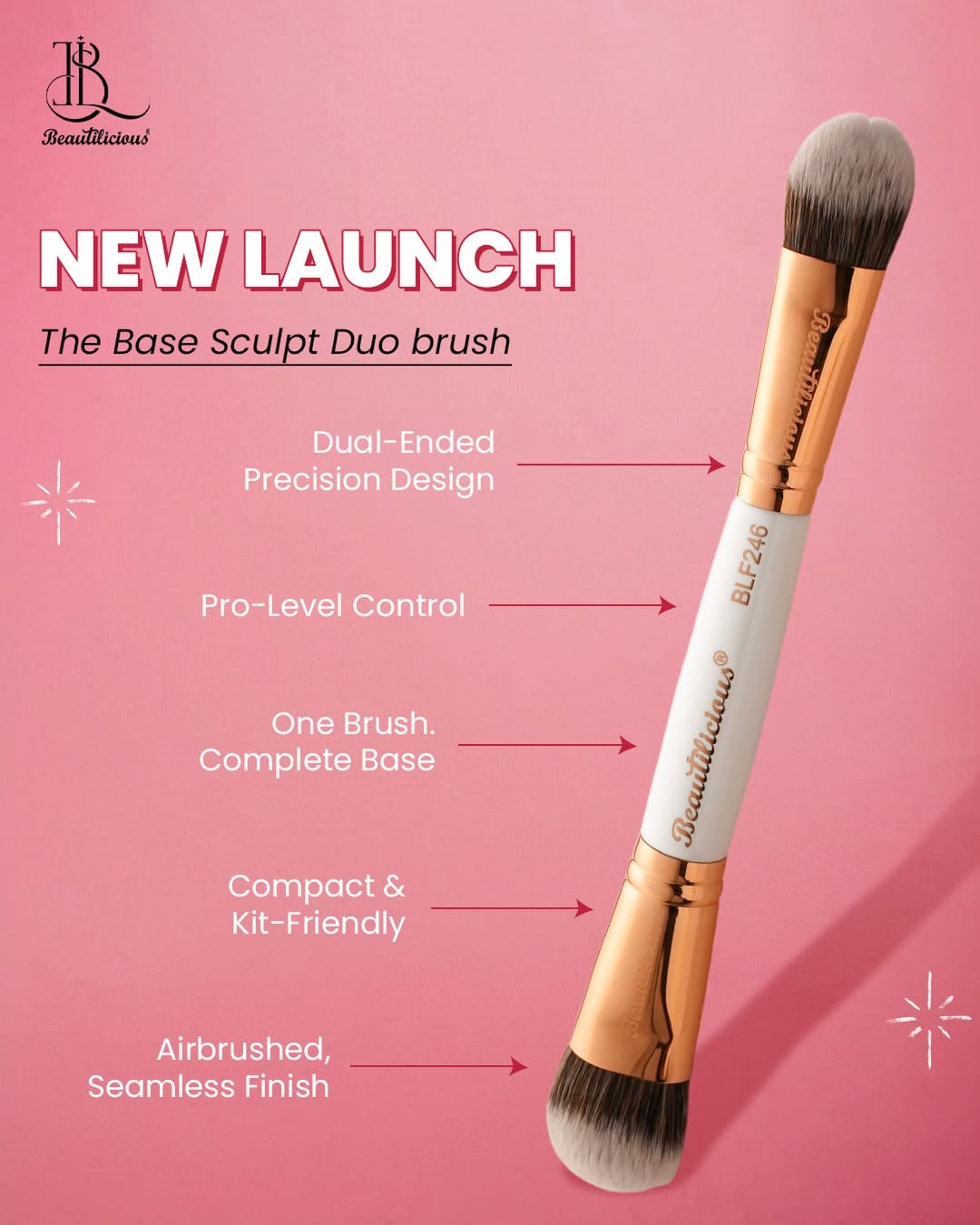 beautilicious BLF 246 Dual Foundation & Concealer Brush