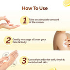 Mamaearth Vitamin C Daily Glow Light Moisturizing Cream with Vitamin C & Turmeric For Face, Hand & Body | 24H Moisturization | Quick Absorbing, Non-Greasy | Soft Moisturizer 200g