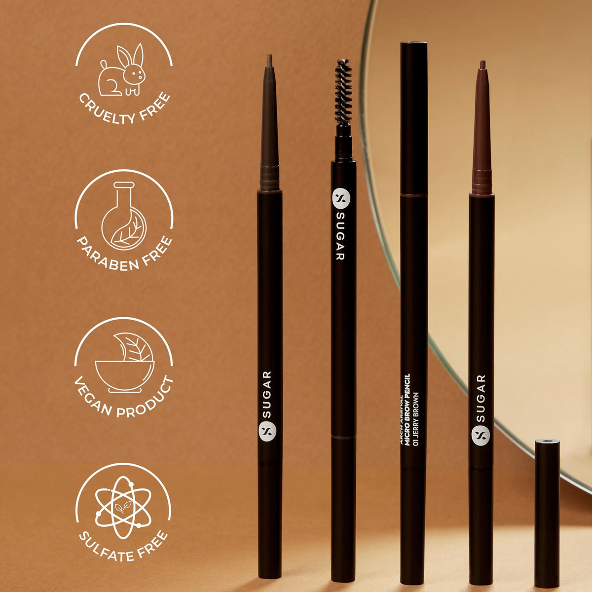 SUGAR Cosmetics Arch Arrival Micro Brow Pencil | 0.09 gm (01 Jerry Brown)