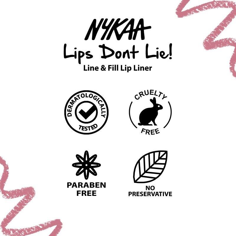 Nykaa Lips Don't Lie! Waterproof Line & Fill Lip Liner - Dirty Secret 03 (1.14g)