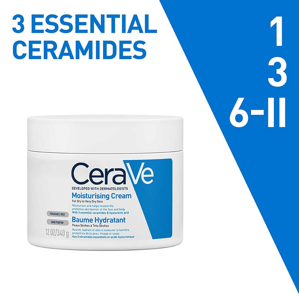 CeraVe Moisturizing Cream For Dry To Very Dry Skin 340g (Made In India)