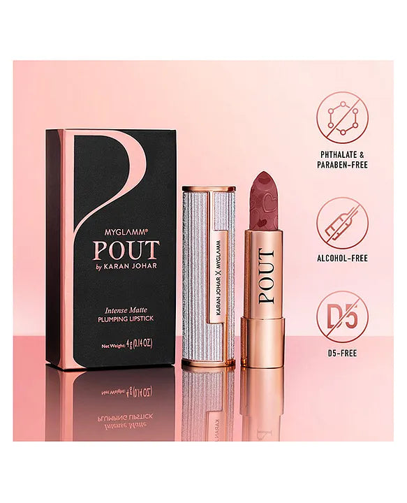 MyGlamm POUT by Karan Johar Intense Matte Plumping Lipstick -4g