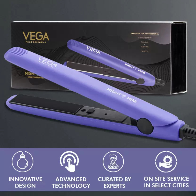 Vega Professional Mighty Mini Hair Straightener-Purple