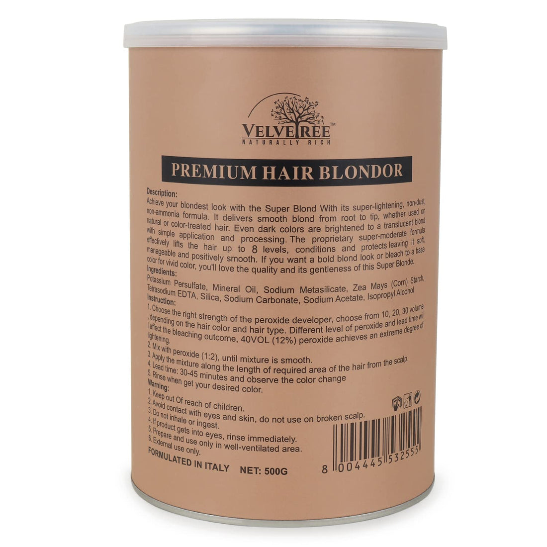 Velvetree Dust Free Powder Premium Hair Blondor 500g