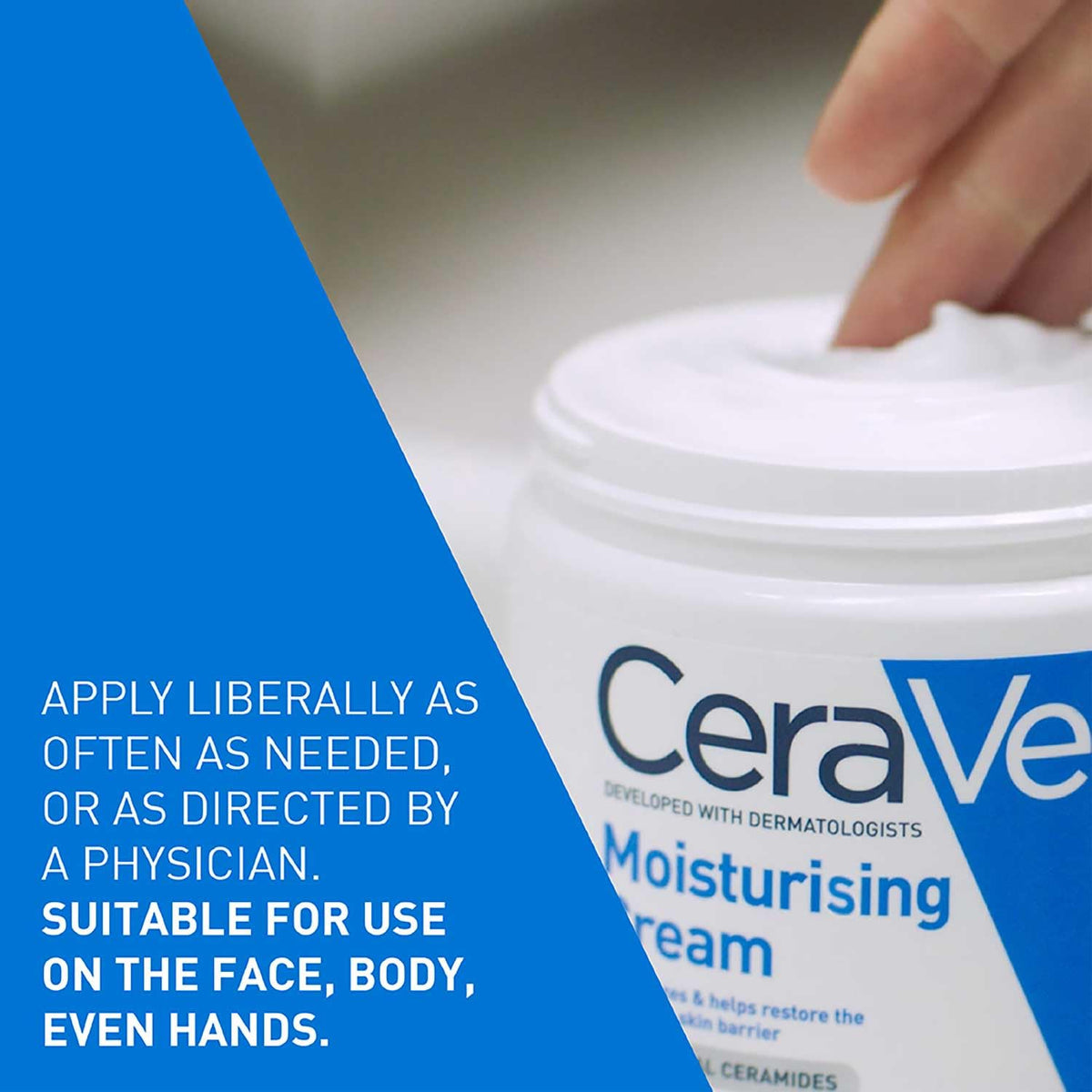 CeraVe Moisturizing Cream For Dry To Very Dry Skin 340g (Made In India)