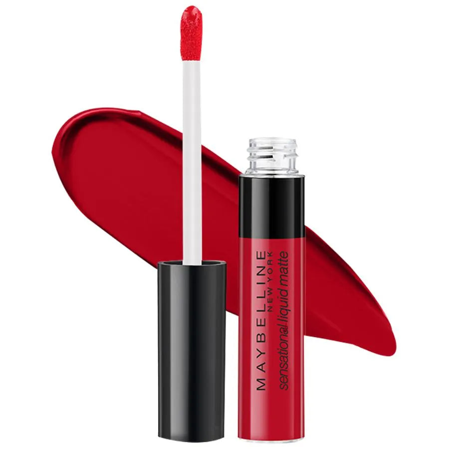 Maybelline New York Sensational Liquid Matte Lipstick  03 Flush It Red 7ml