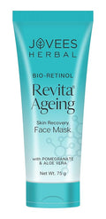 Jovees Herbal Bio-Retinol Revita Ageing Face Mask For Glowing Skin, De-Tan, Pores Tightening & Reduce Sign of Ageing | Made with Eco Certified Bio-Retinol For Men/Women 75g