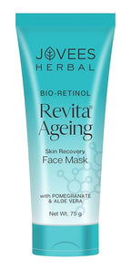Jovees Herbal Bio-Retinol Revita Ageing Face Mask For Glowing Skin, De-Tan, Pores Tightening & Reduce Sign of Ageing | Made with Eco Certified Bio-Retinol For Men/Women 75g