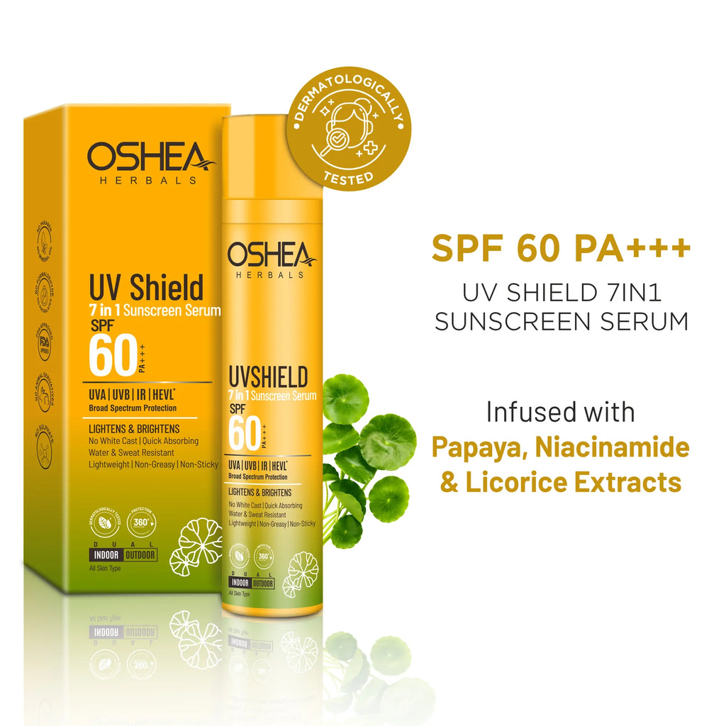 Oshea Herbals Uv Shield 7in1 Sunscreen Serum SPF 60 PA+++ All Skin Type 50ml