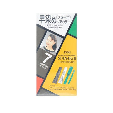 Seven Eight Hair Color Paon Covers Gray Hair Rapidly 7 Natural Black 40g