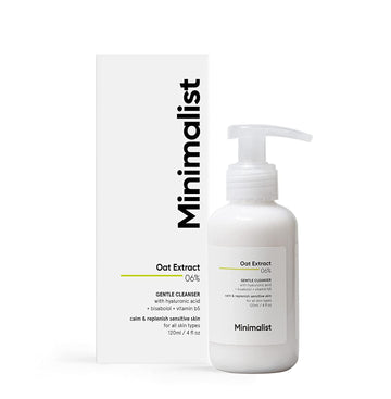 Minimalist Oat Extract 06% Gentle Cleanser Calm % Replenish Sensitive Skin 120ml