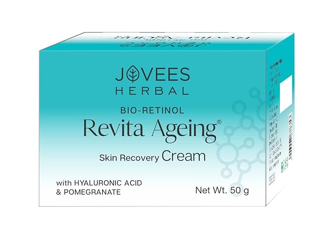 Jovees Herbal Bio-Retinol Revita Ageing Face Cream | Made with Eco-Certified Bio-Retinol | Reduce Sign of Ageing, Hyperpigmentation & Improves Uneven Skin Tone 50g