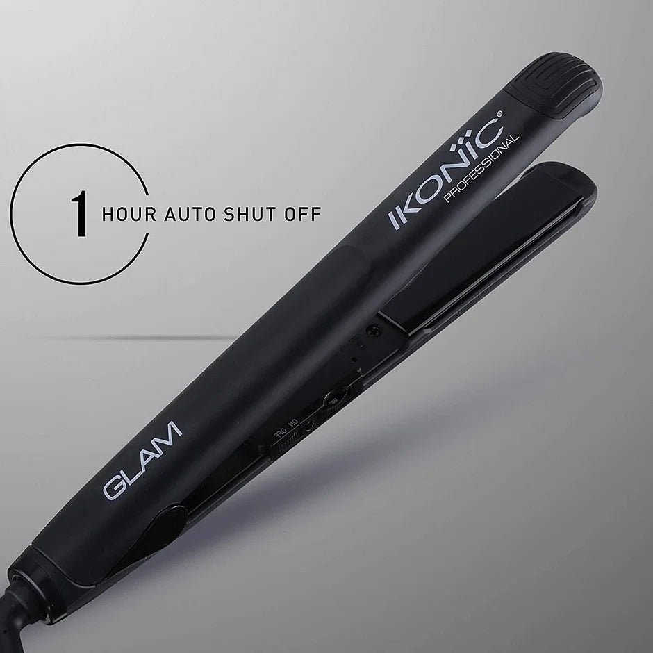 Ikonic Professional Glam Tourmaline Ceramic Plates With Ionic Technology Hair Straightener