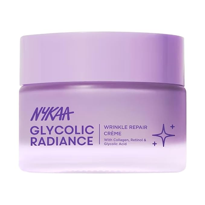 Nykaa Glycolic Radiance Wrinkle Repair & Glow Creme, Grease-Free, for Dull Dry & Combination Skin (50ml)