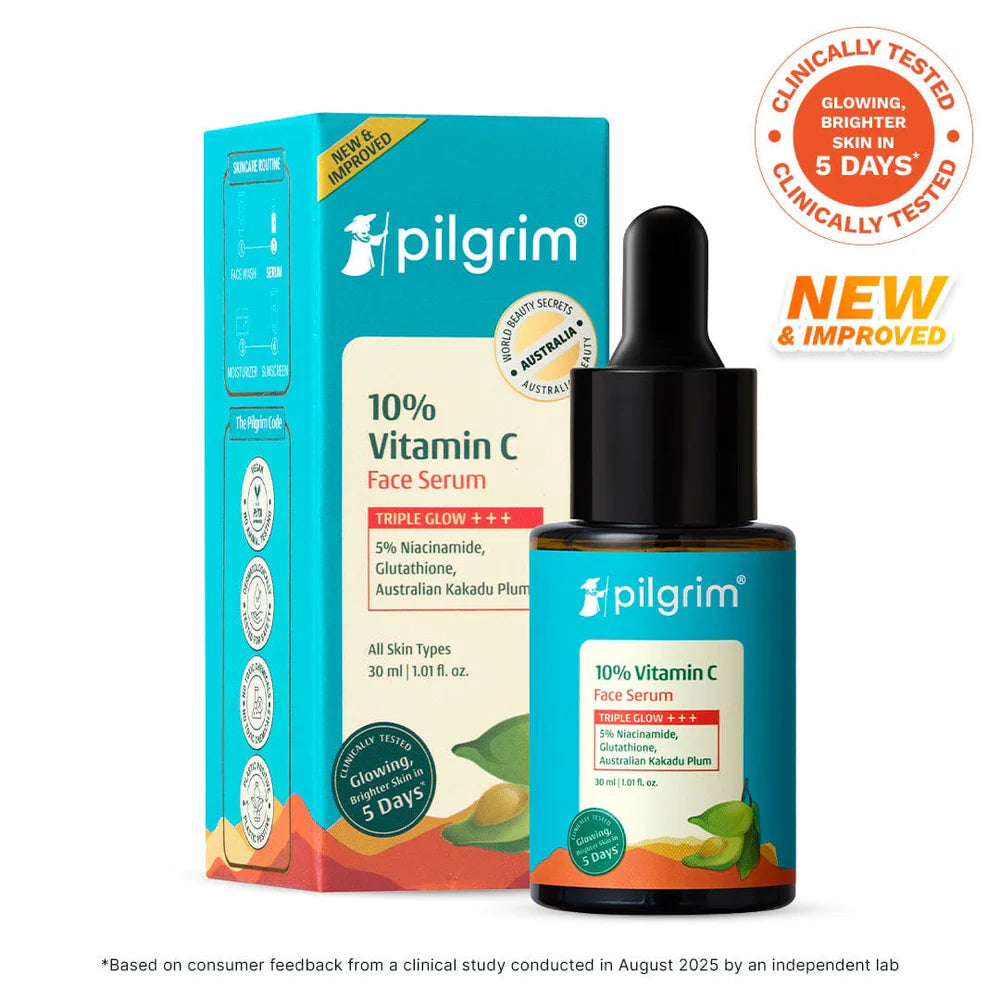 pilgrim 10% Vitamin C Face Serum For Triple Glow+++ 30ml