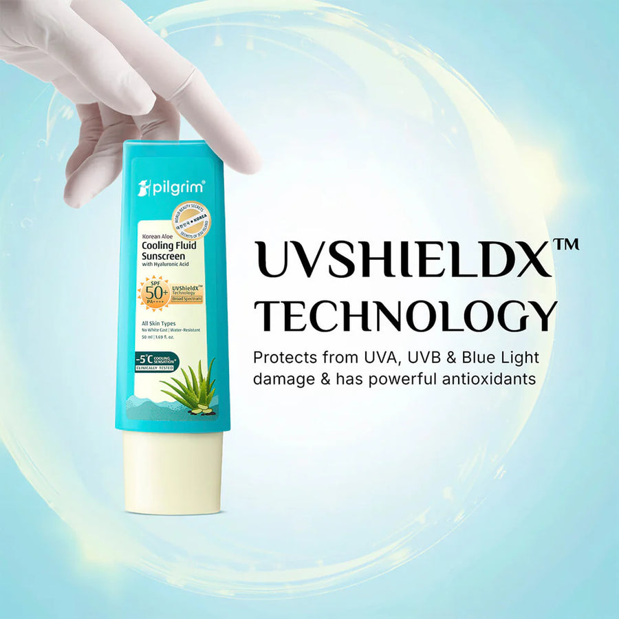 PILGRIM Korean Aloe Cooling Fluid Sunscreen SPF 50+ PA++++ 50ml