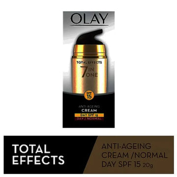 Olay Total Effects 7-In-1 - Anti-Ageing Skin Cream Moisturizer, Normal SPF15, 20 g
