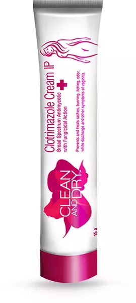 CLEAN & DRY Clotrimazole Cream IP 15g