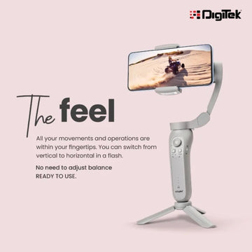Digitek DSG 008F Smartphone Gimbal Pro – 3-Axis Stabilizer with Face Tracking & Gesture Control