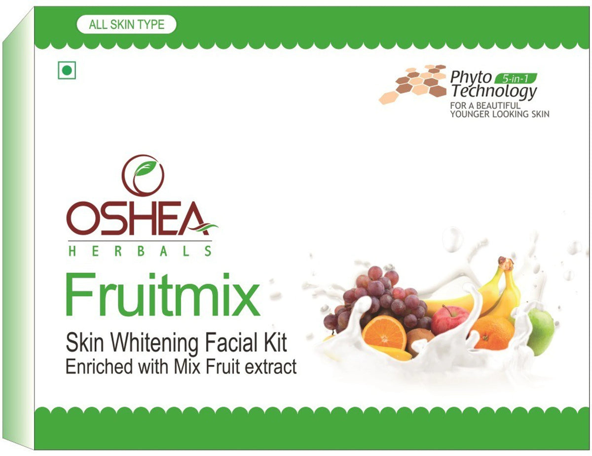 Oshea Herbals Fruitmix Whitening Facial Kit for Nourished & Radiance Glow (64g)